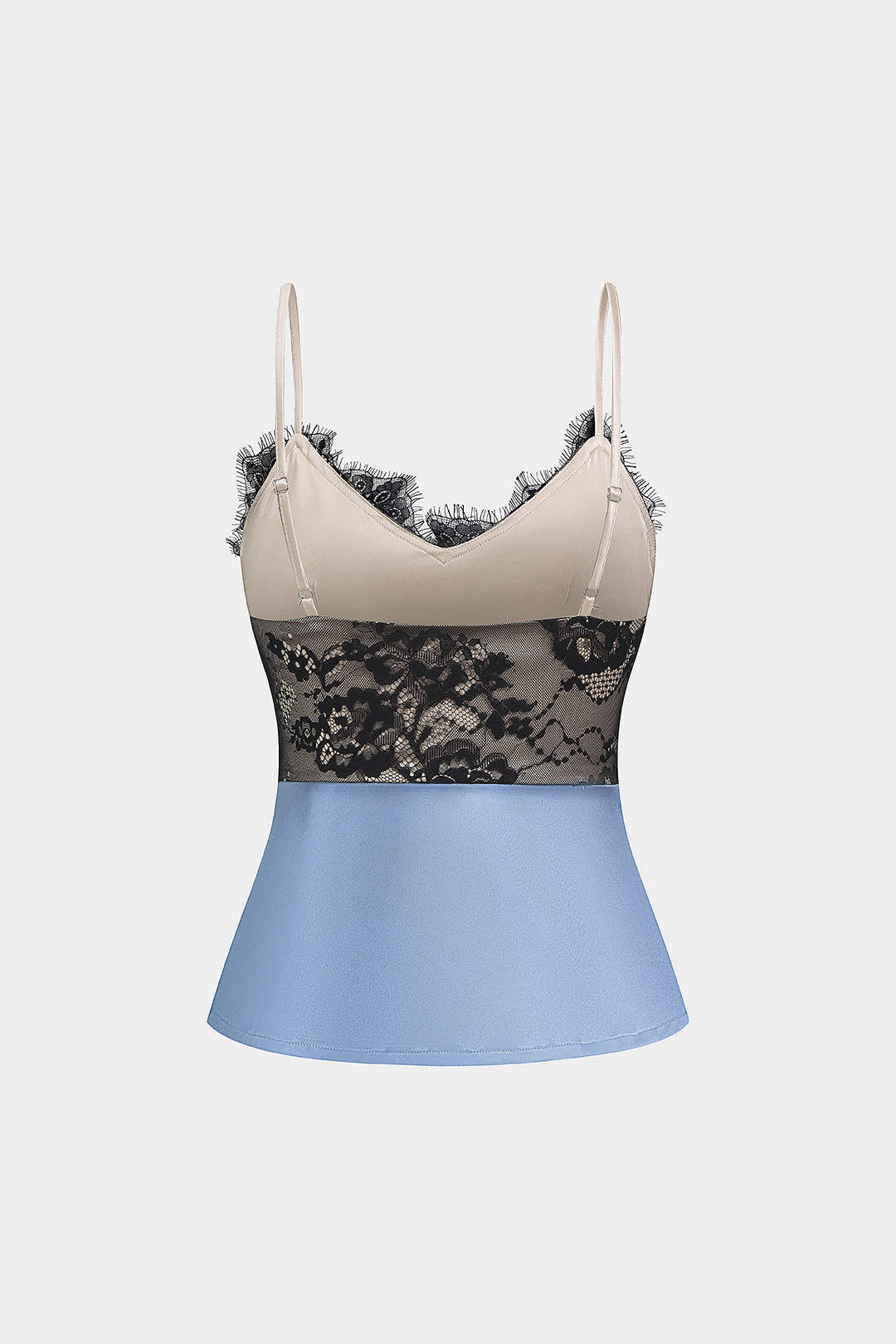 Camisole mit Spitzen-Patchwork