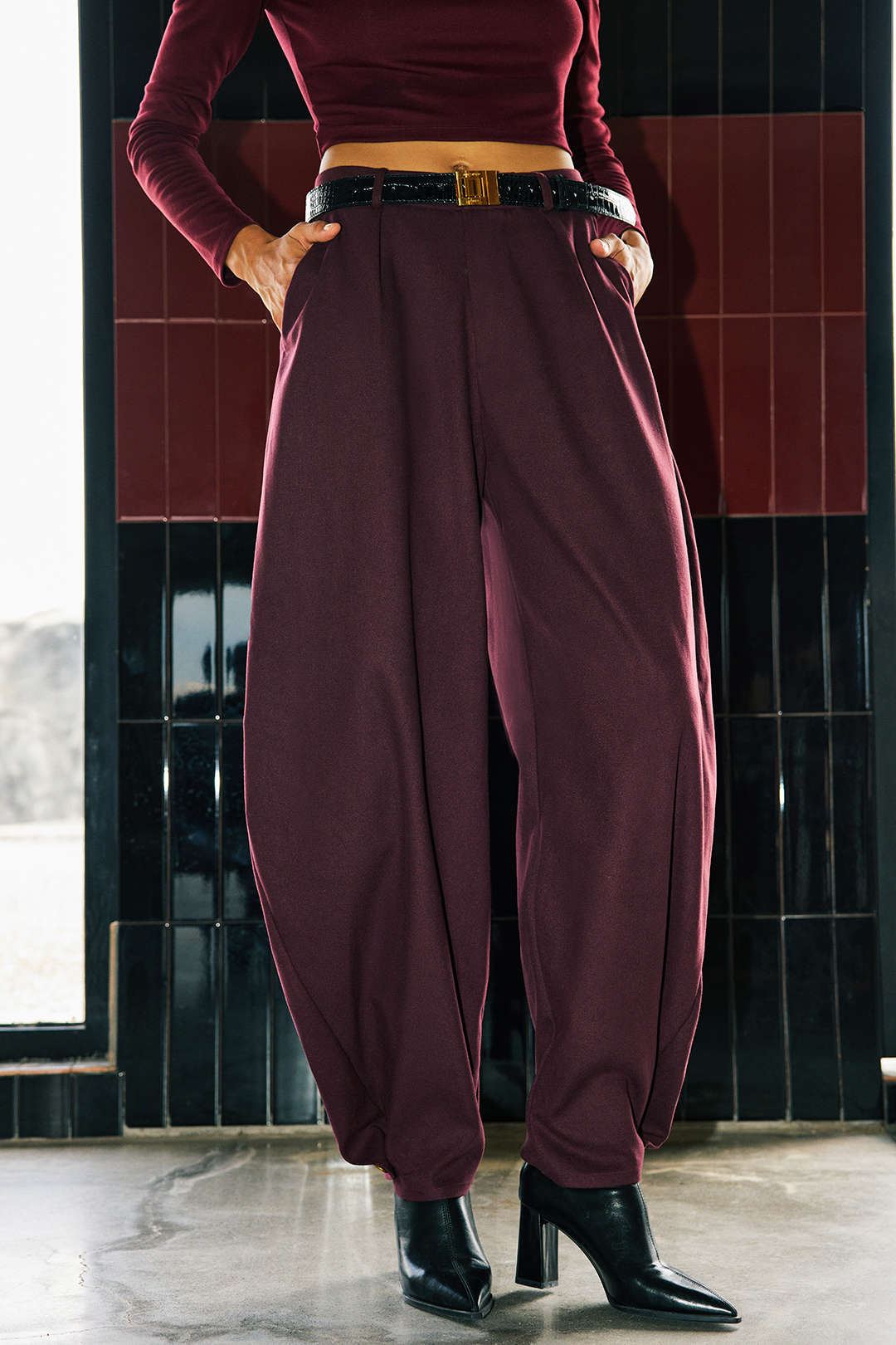 Geraffte Taschenhose
