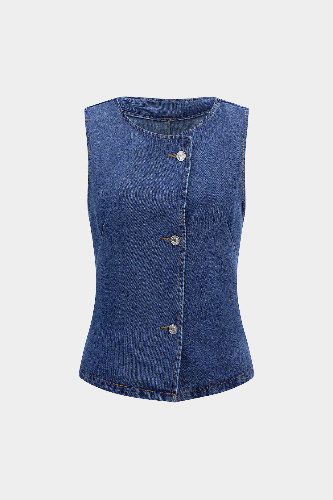 Jeans-Tanktop-Gürtelweste