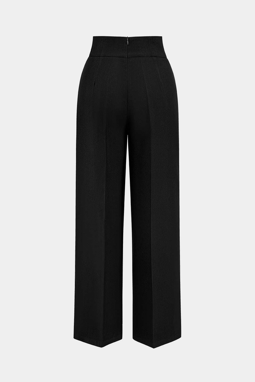 Basic High-Waisted Wide Leg Trousers