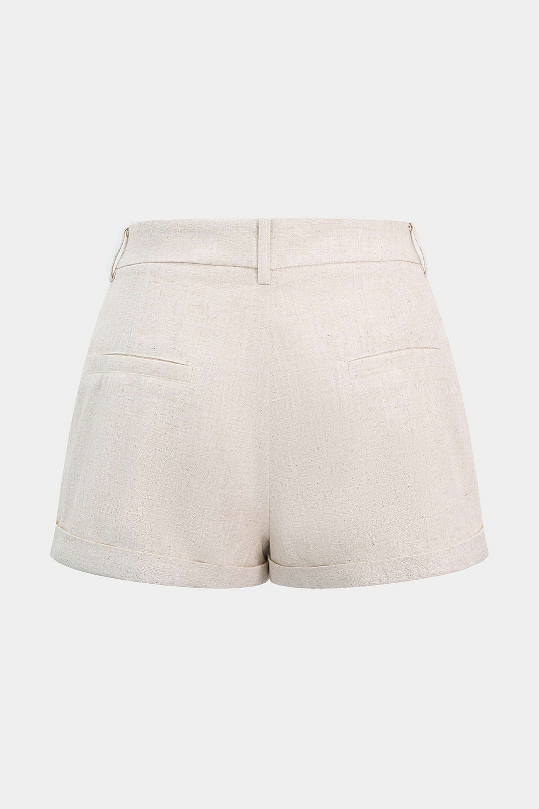 Shorts aus Leinen mit Gummizug im Bund