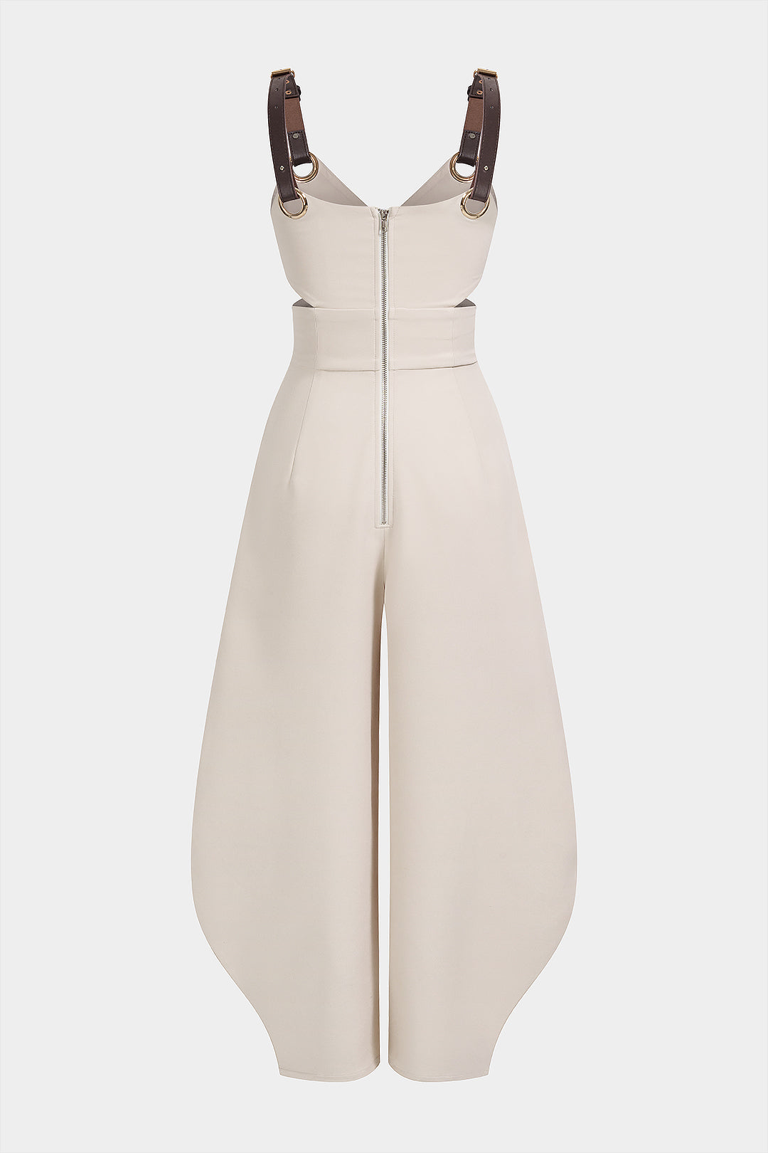 Crossed Cut Out V-Neck Sleeveless Jumpsuit