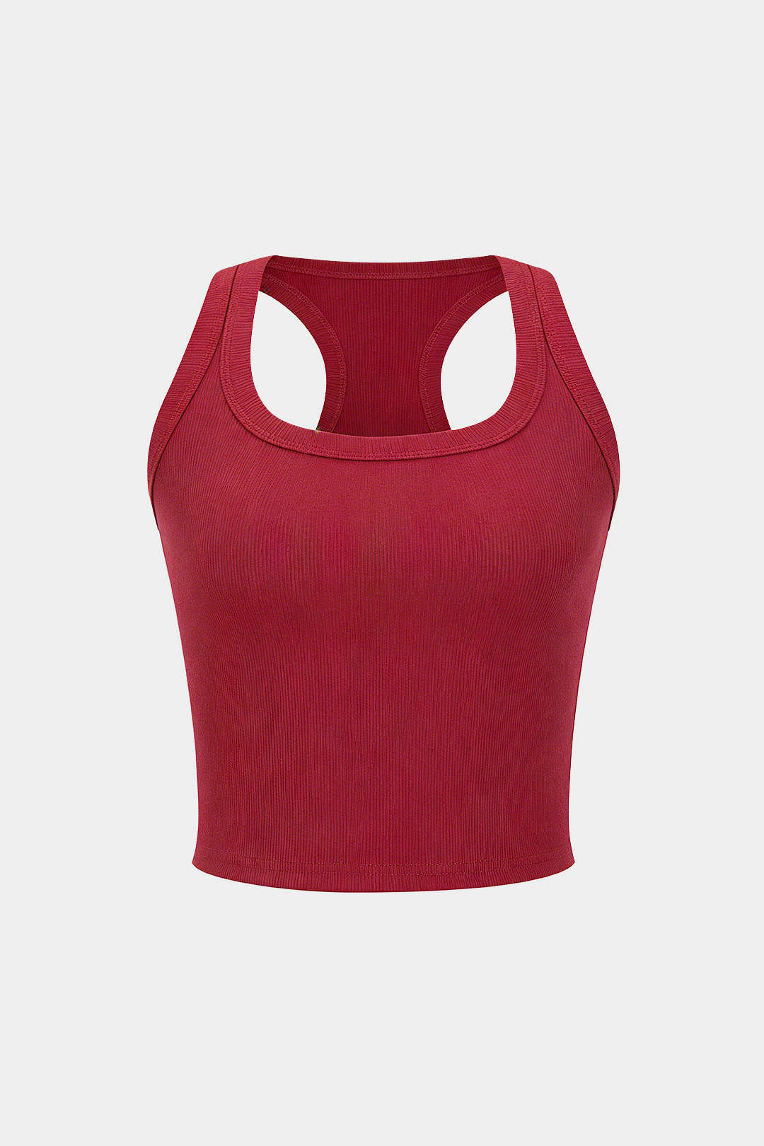 Schlichtes U-Boot-Crop-Tanktop