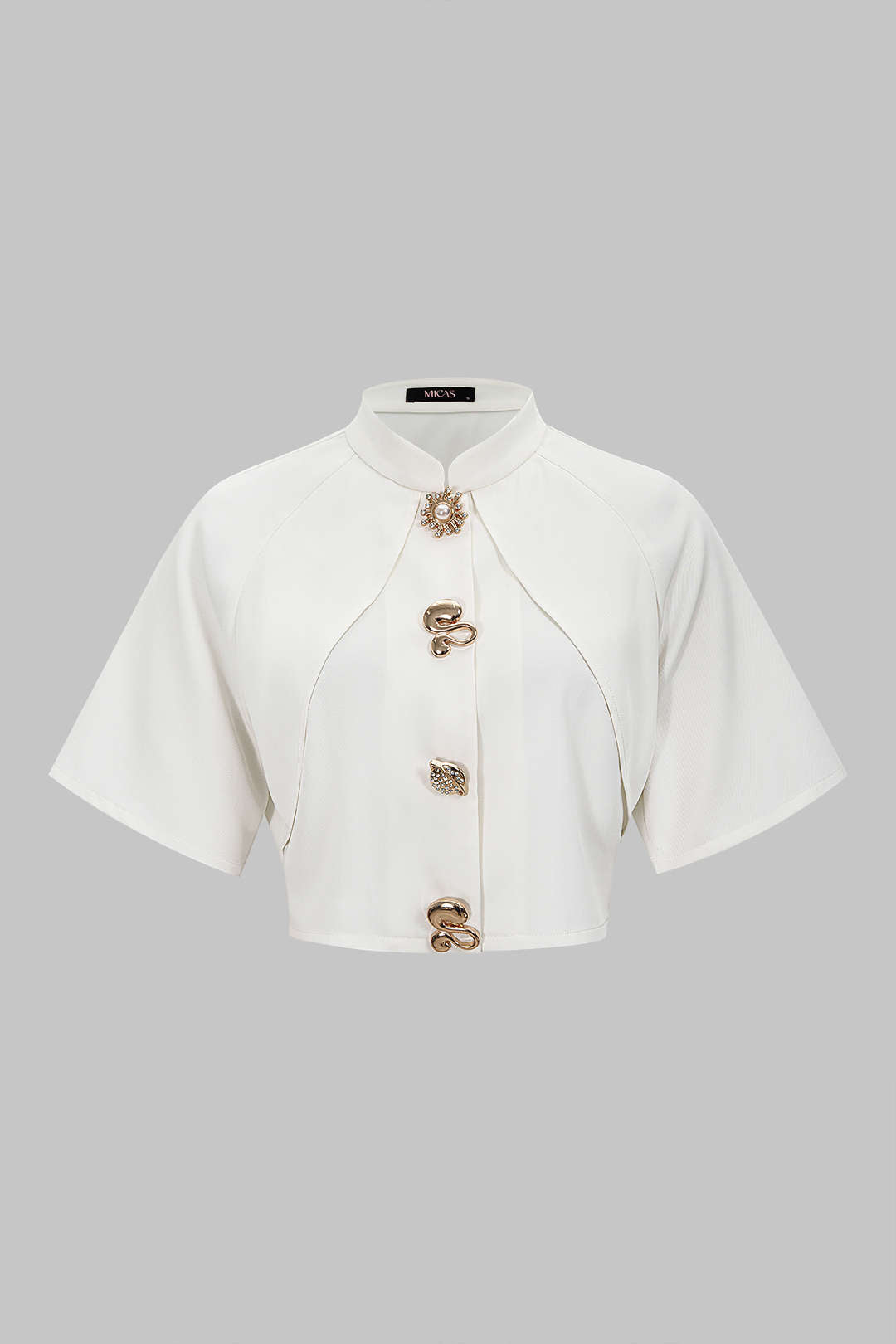 Metallisch texturierter schmaler Blazer