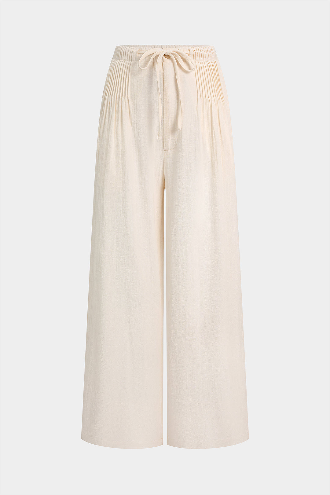 Plissierte weite Hose mit Kordelzug