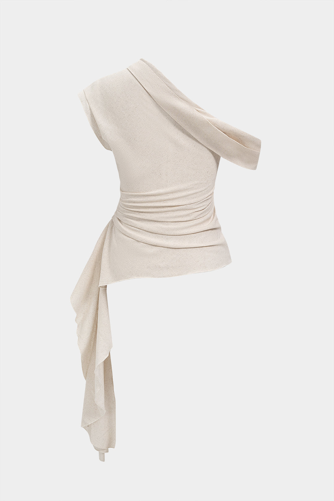 Einseitiges asymmetrisches gerafftes Tanktop