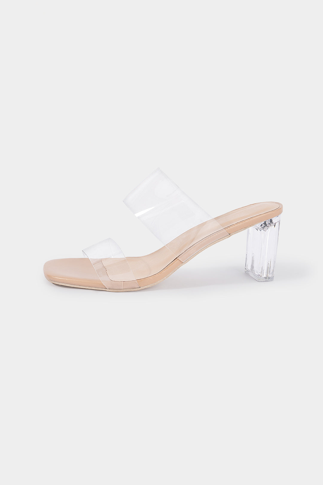 Offene transparente Sandalen