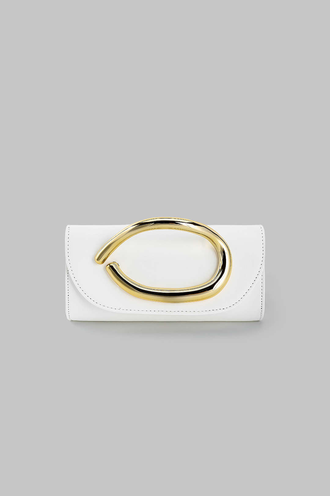 Pochette en similicuir métallisé