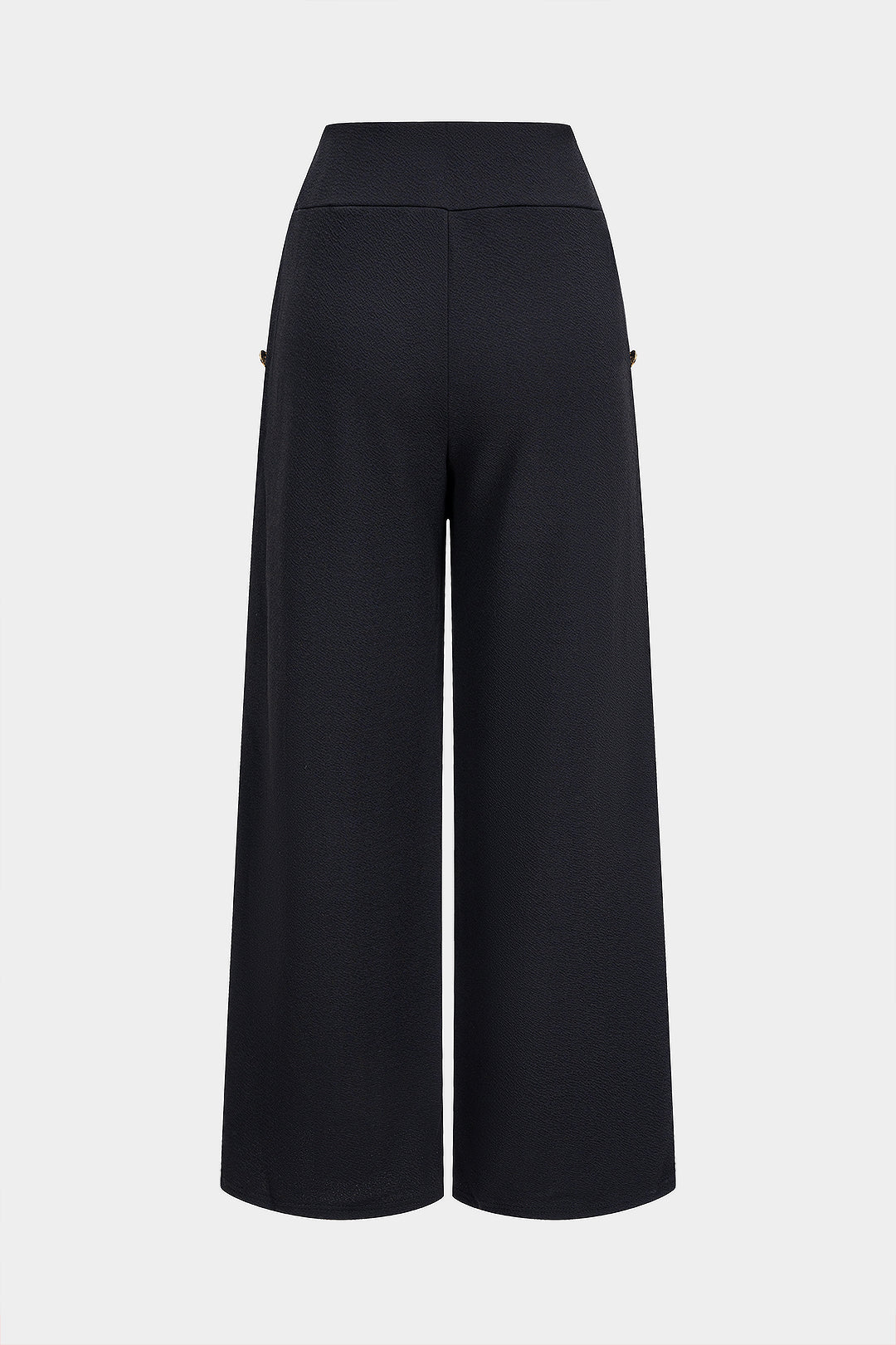 Einfarbige Hose mit geradem Bein und hoher Taille