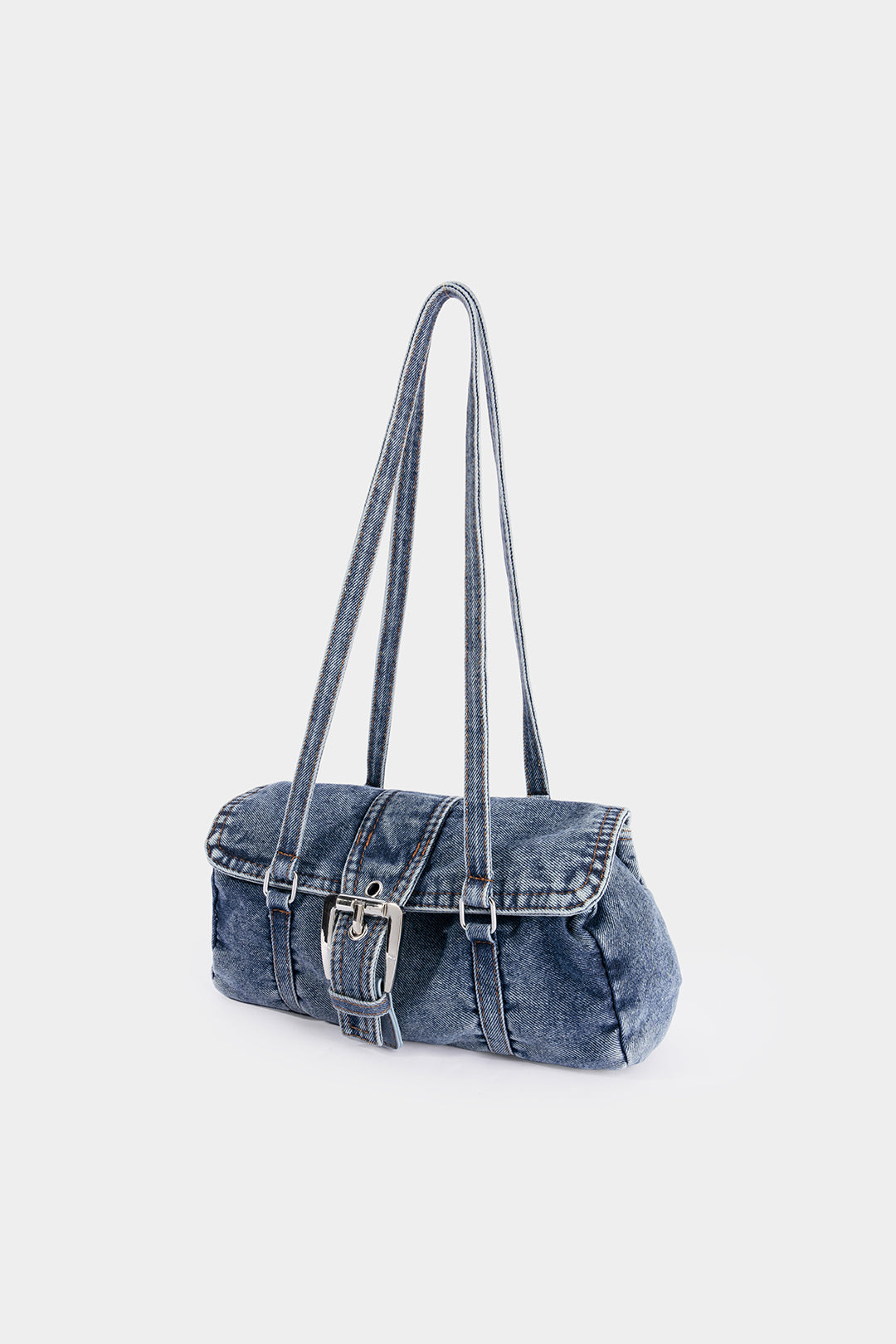 Jeans-Umhängetasche mit Reißverschluss
