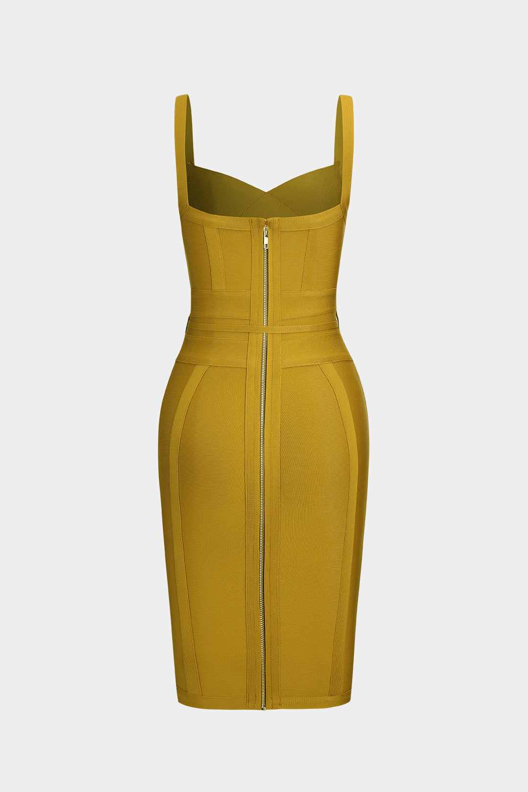 Knit Tie Front Zipper Slip Midi Dress