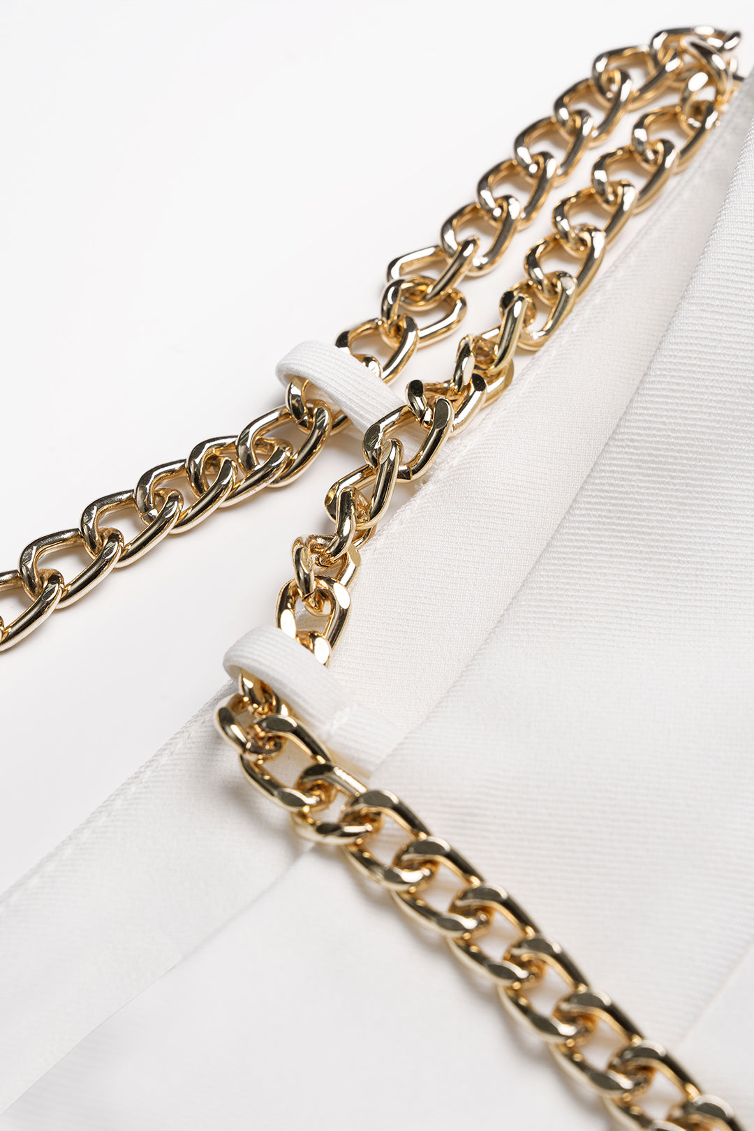 Metallic-Ketten-Hose mit weitem Bein