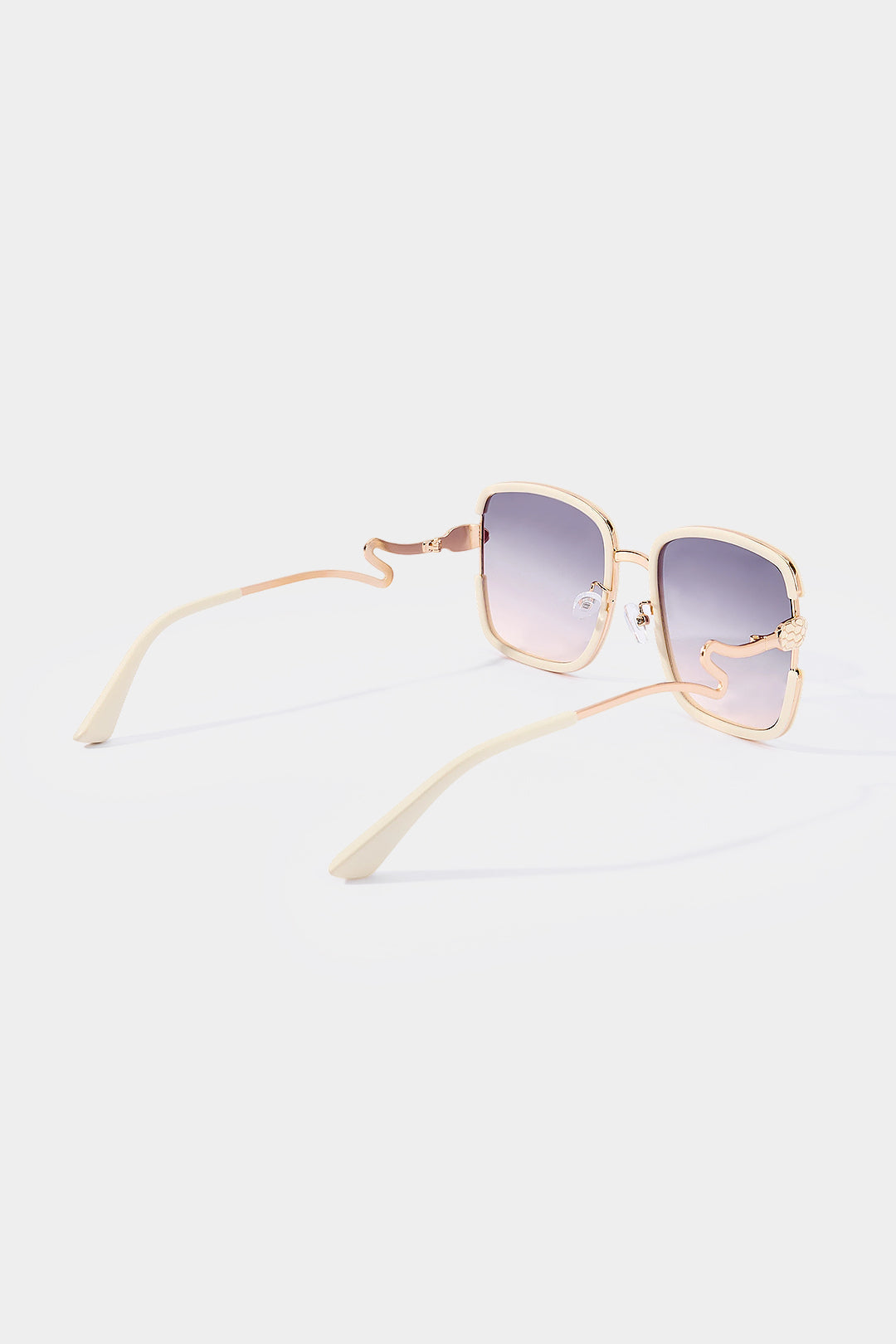 Metal Frame Ombre Sunglasses