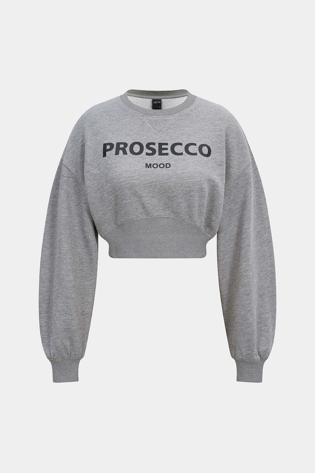 Sweat-shirt à manches longues et col rond avec imprimé lettres