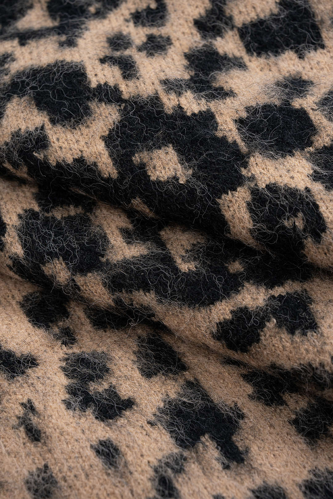 Retro Leopardenmuster V-Ausschnitt Jacke