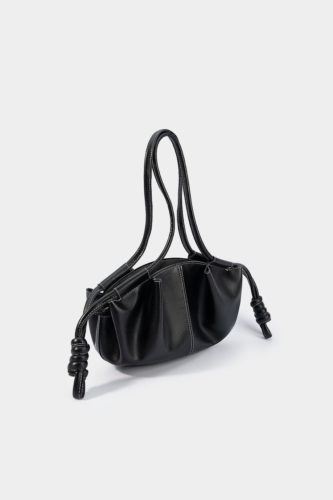 Sac à bandoulière en similicuir froncé