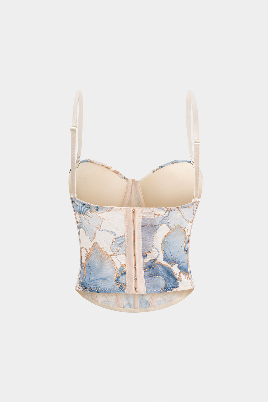 Korsett-Cami-Top mit Blumenmuster