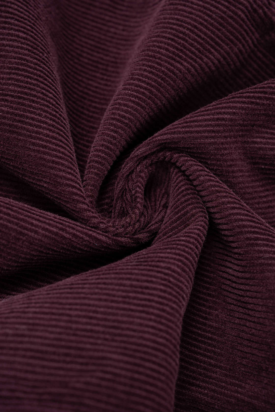 Kord Midikleid mit gekerbtem Revers, geknöpften Taschen und Gürtel