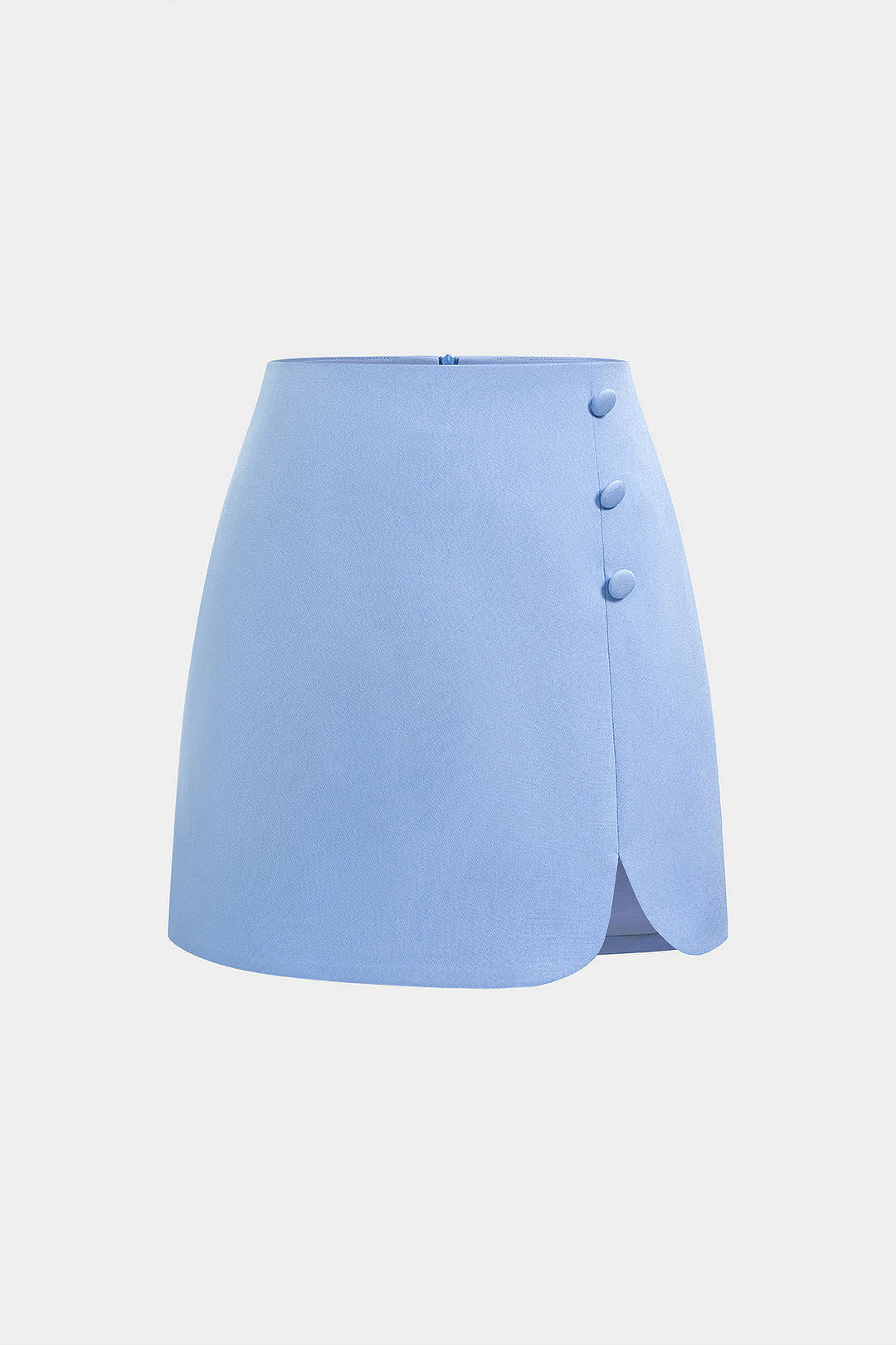 High Waist Button Skirt