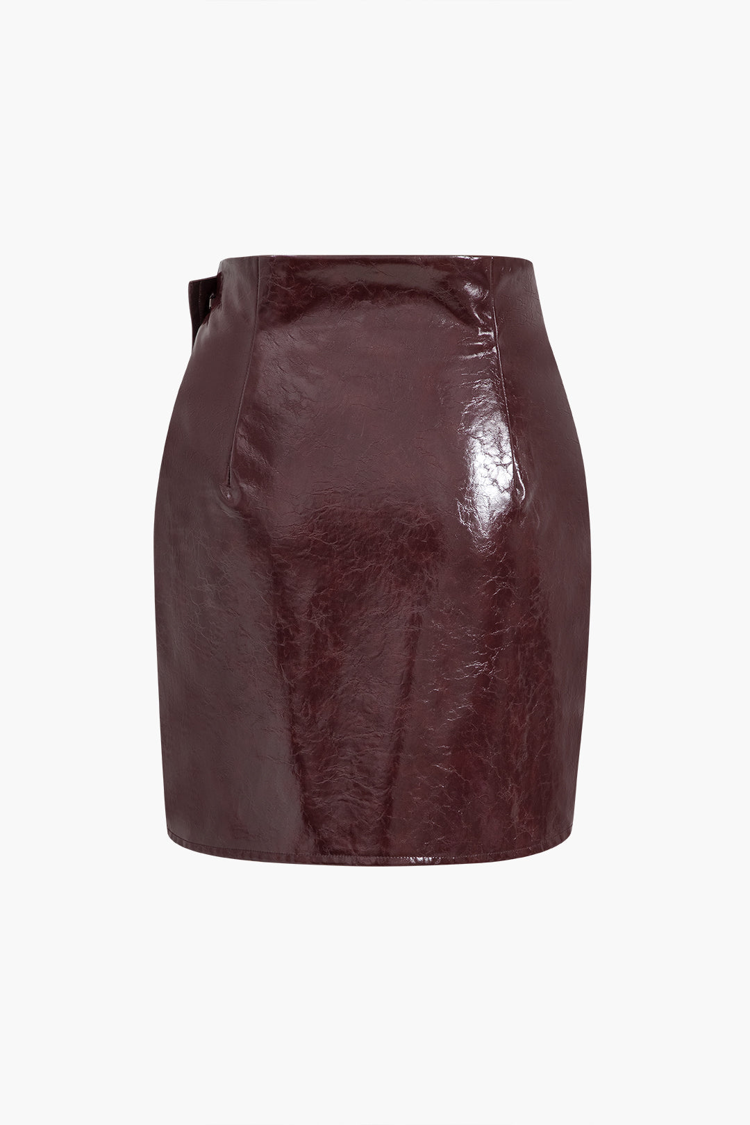 Ensemble jupe asymétrique en similicuir