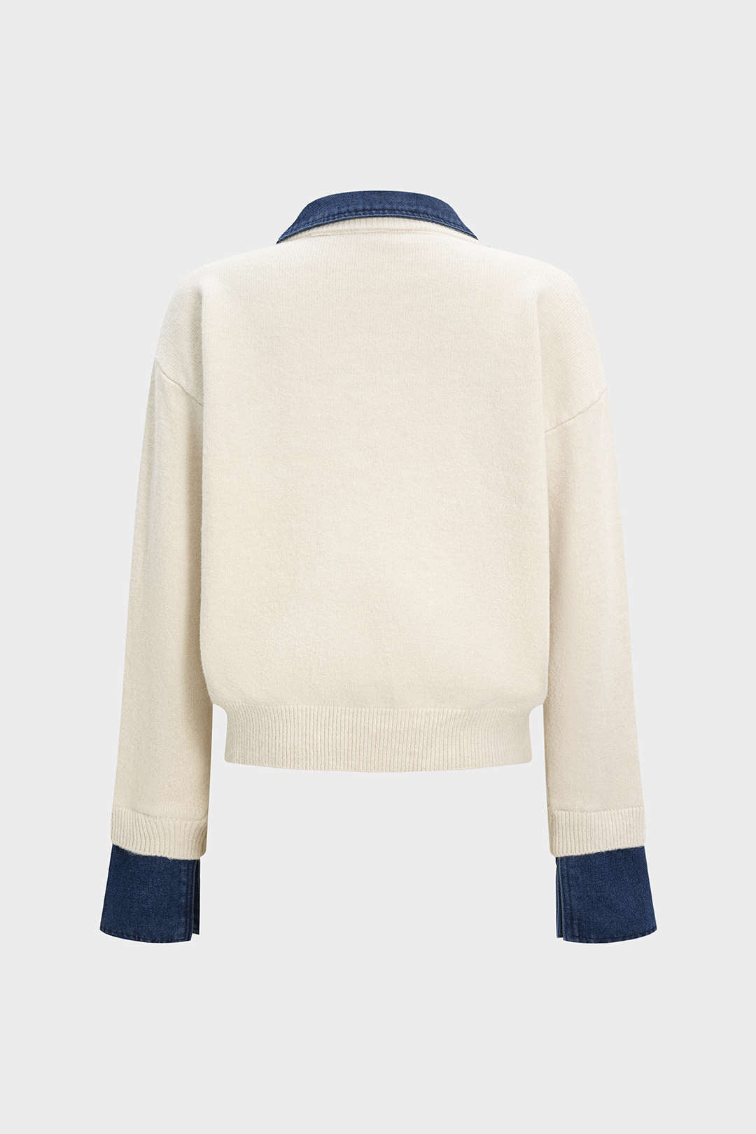 Sweater Patchwork Long-Sleeve Top