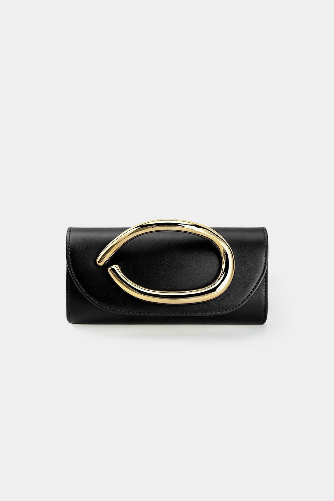 Metallic Faux Leather Clutch Bag