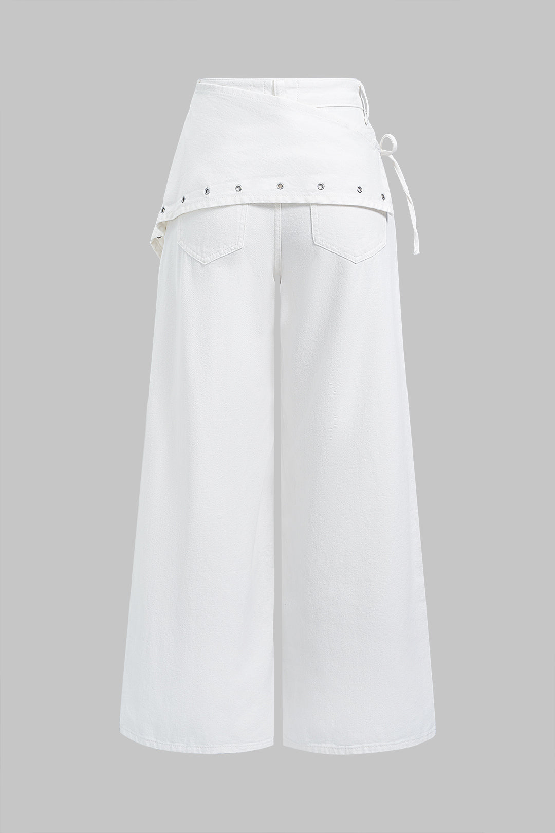 Asymmetrische High-Waist Jeans mit geradem Bein