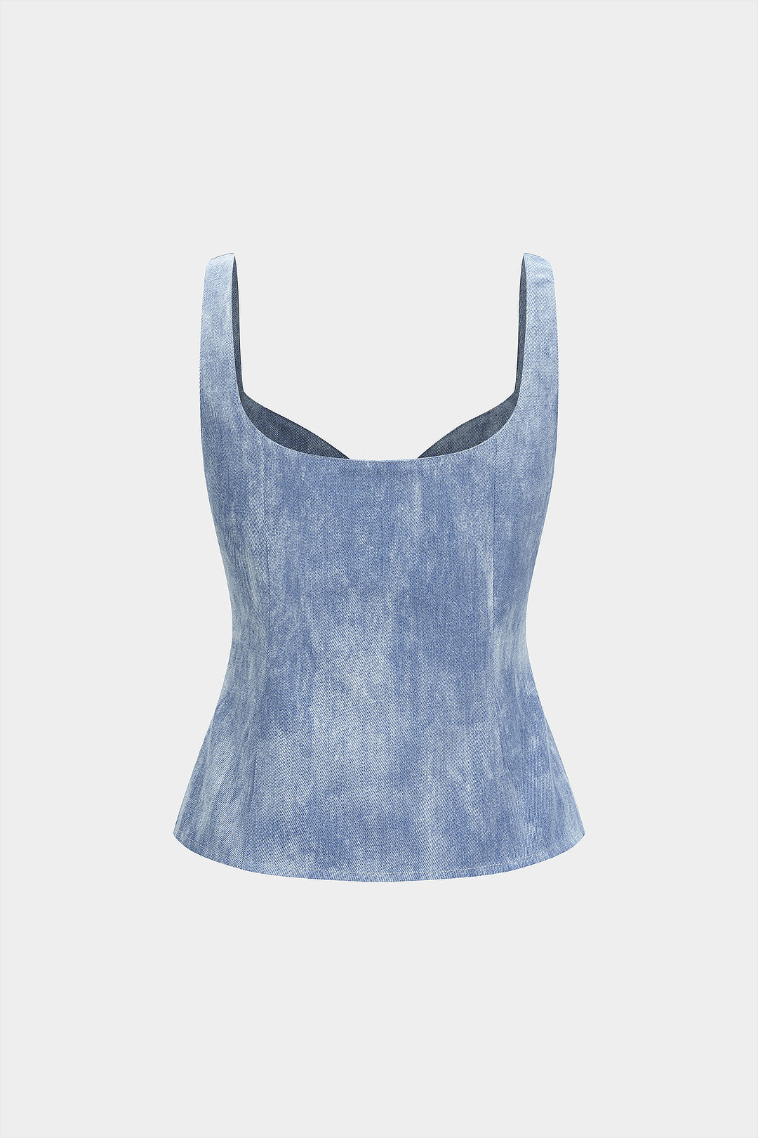 Denim-V-Ausschnitt asymmetrisches Cami-Top