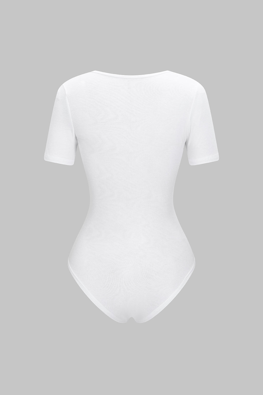 Solid Ruched Short-Sleeve Bodysuit