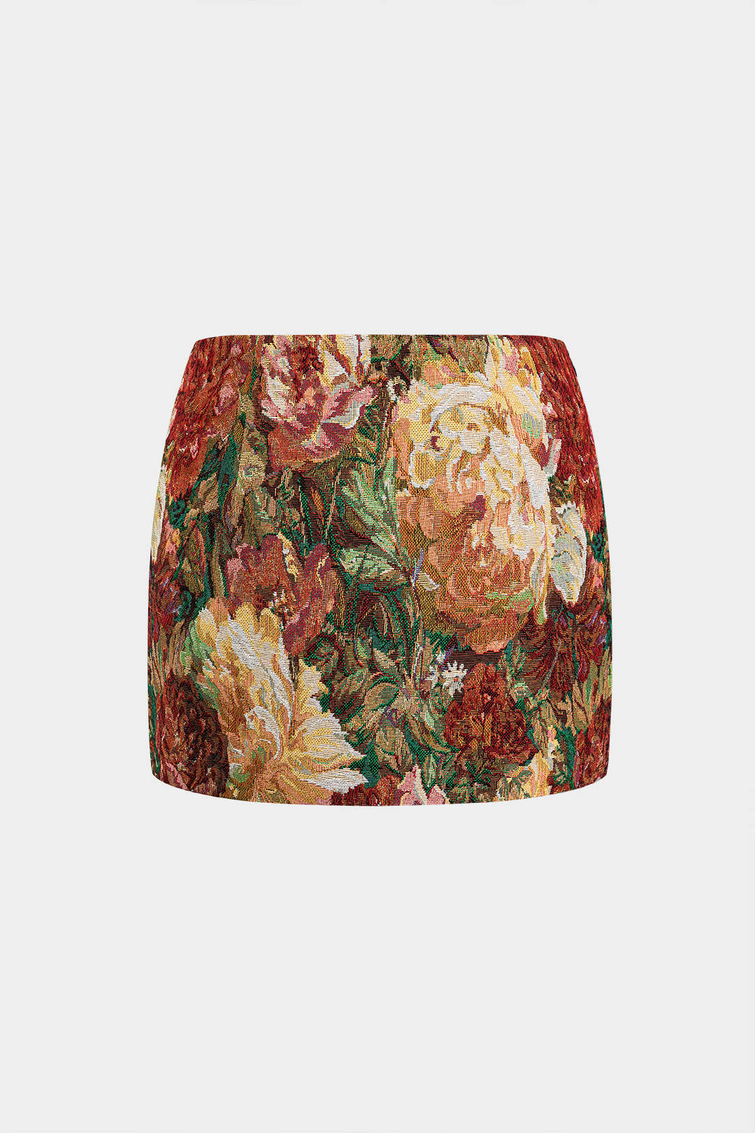 Jacquard Zipper Detail Mini Skirt