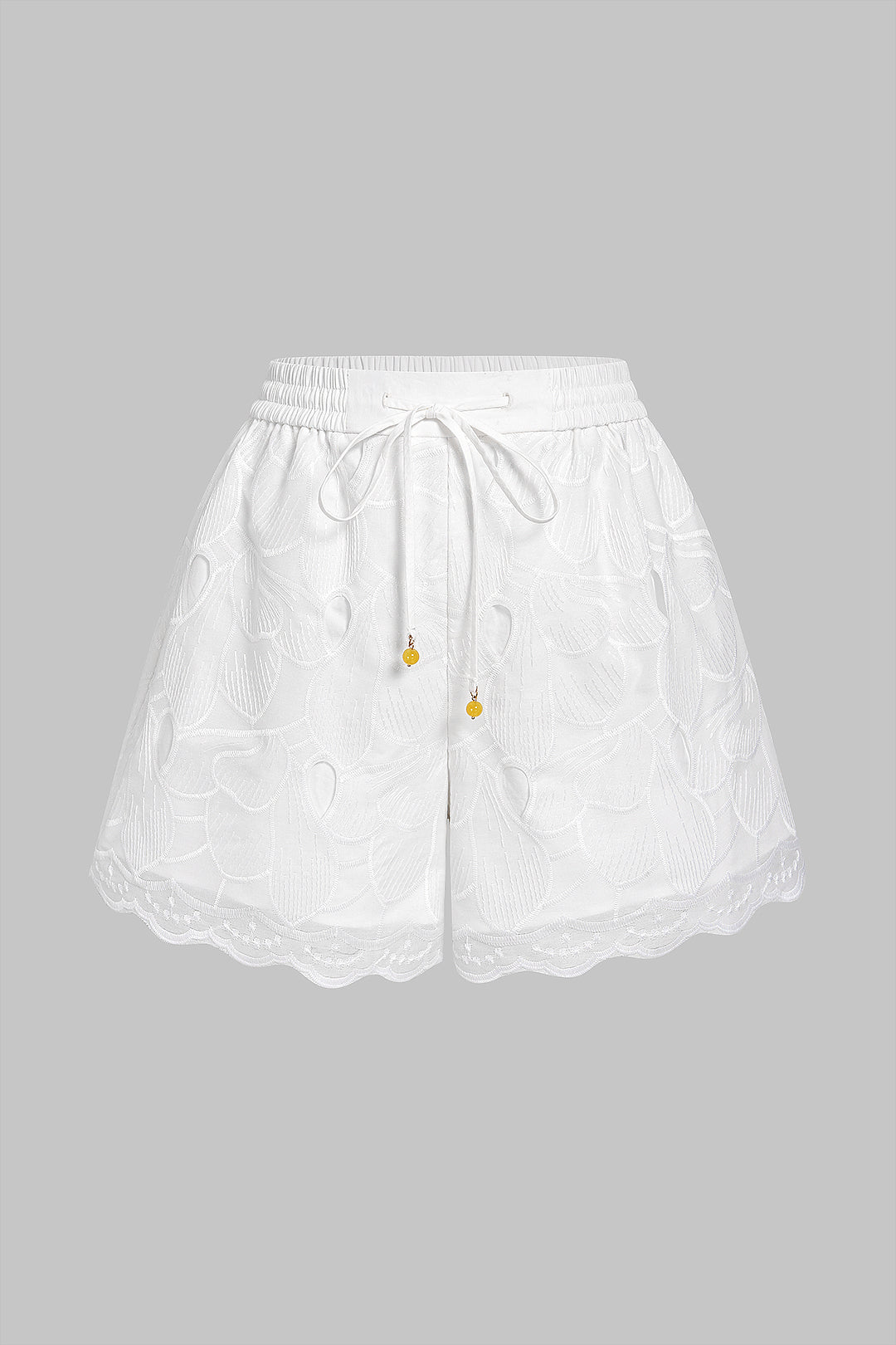 Bestickte Shorts mit Kordelzug