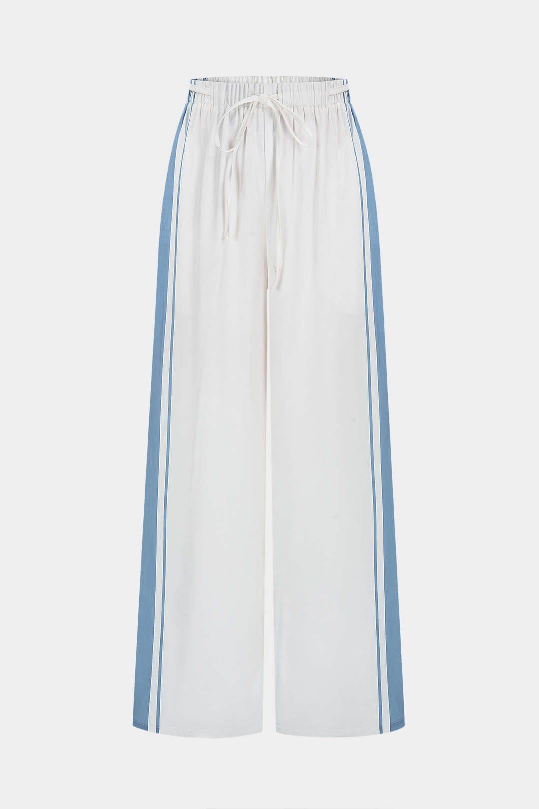 Kontrast-Satinhose mit weitem Bein zum Binden