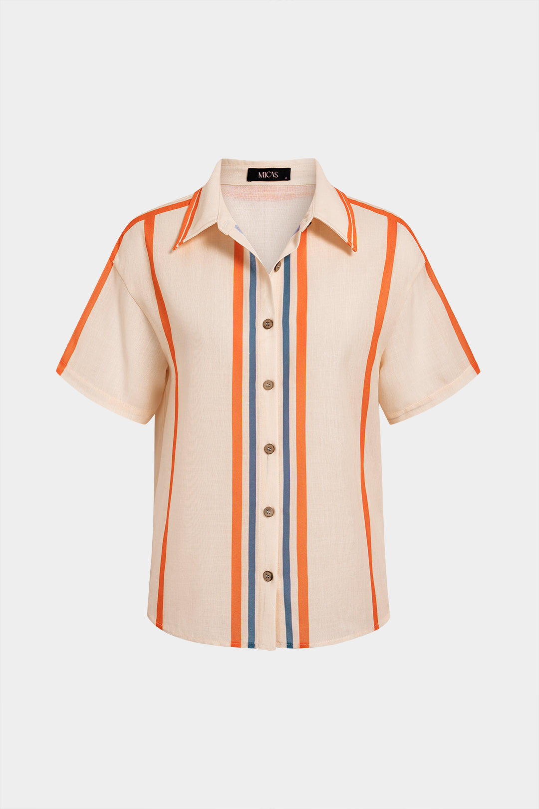 Chemise à manches courtes à imprimé rayures