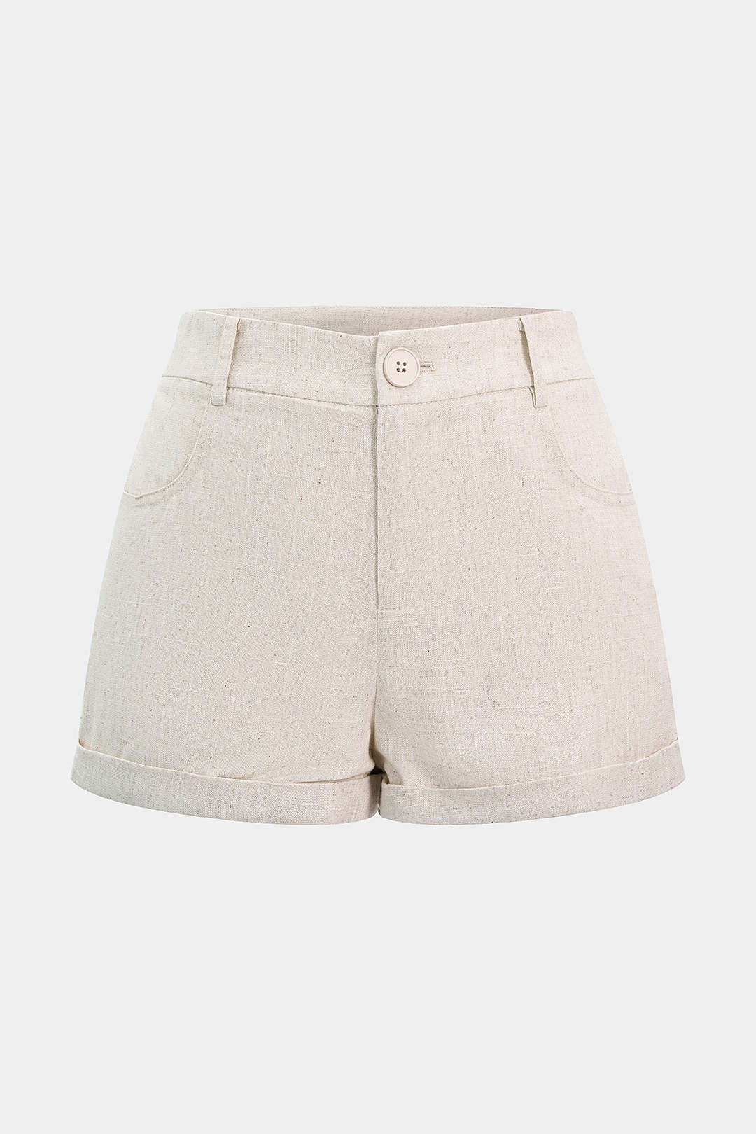 Shorts aus Leinen mit Gummizug im Bund