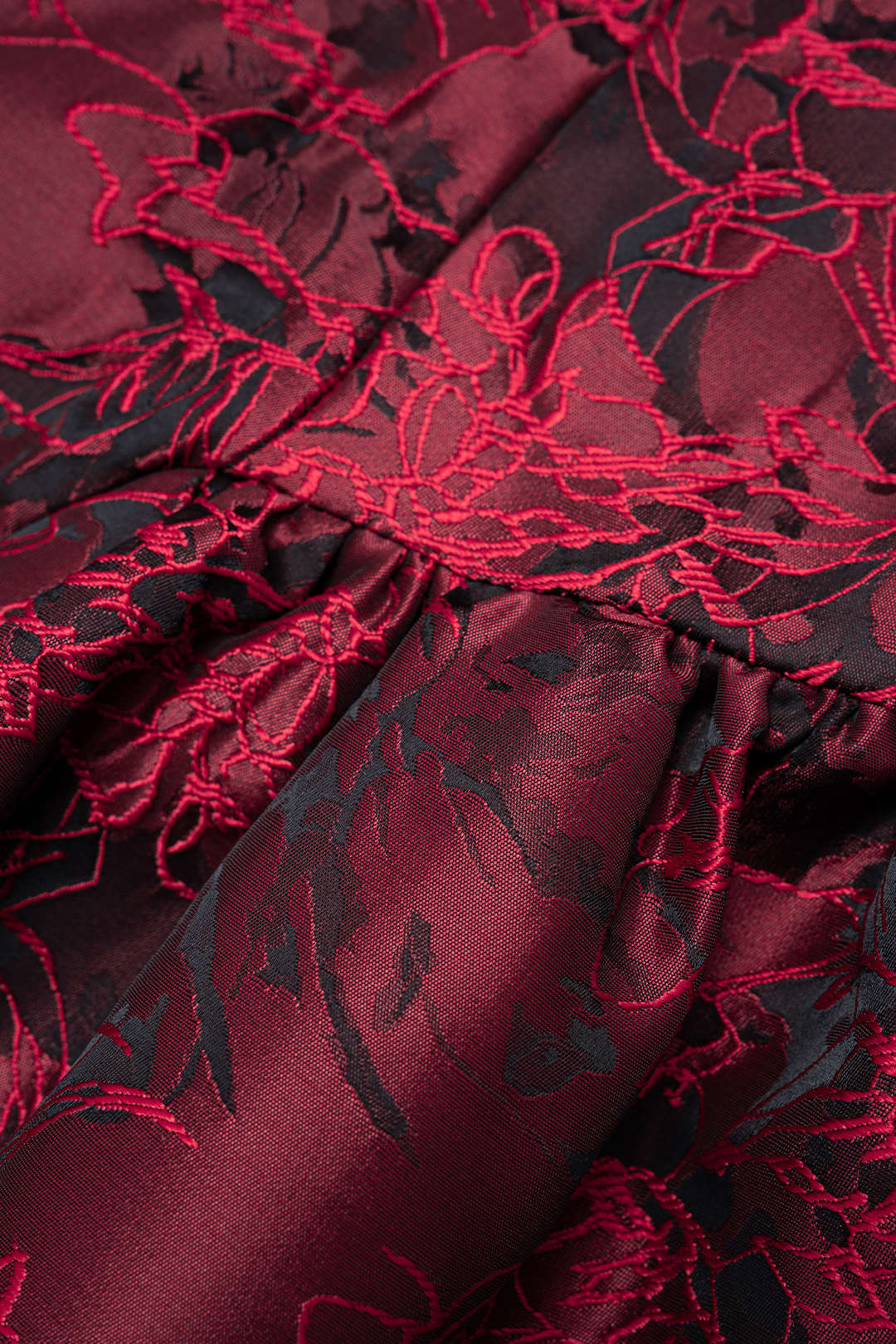 Blumenmuster Jacquard Carmen rückenfreies ärmelloses Minikleid