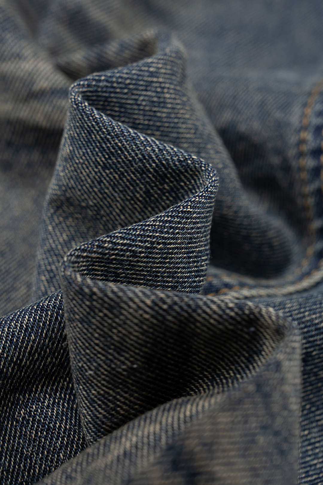 Jean large en simili-cuir patchwork denim