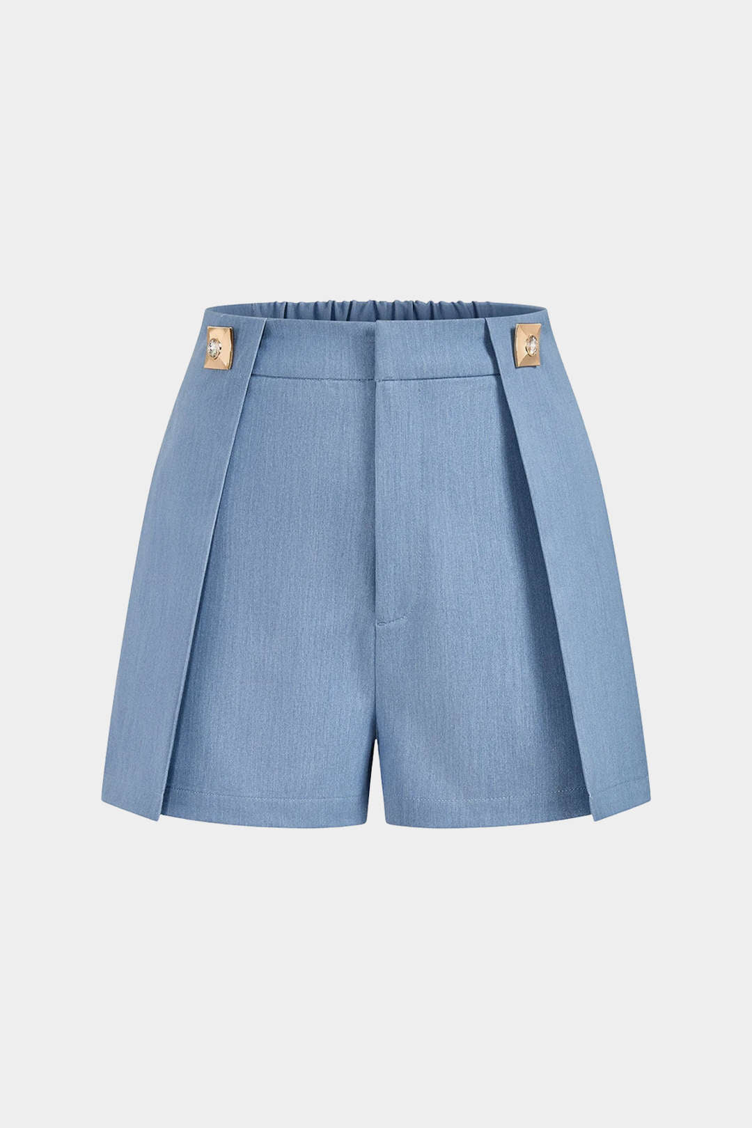 Metallic geraffte Shorts