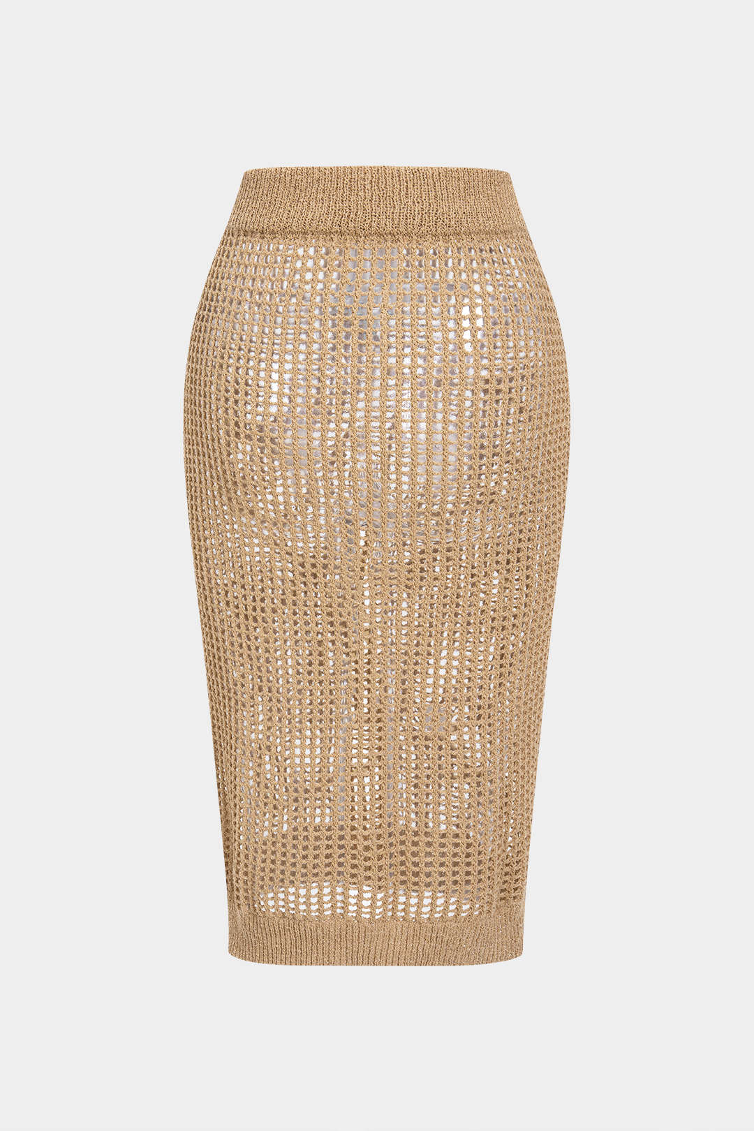 Open Knit 3D Embroidery Print Skirt