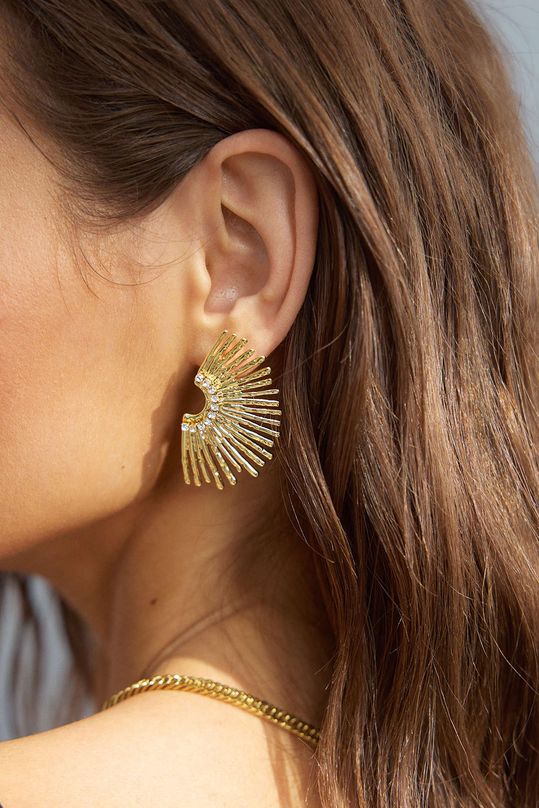 Boucles d'oreilles géométriques en acier au titane