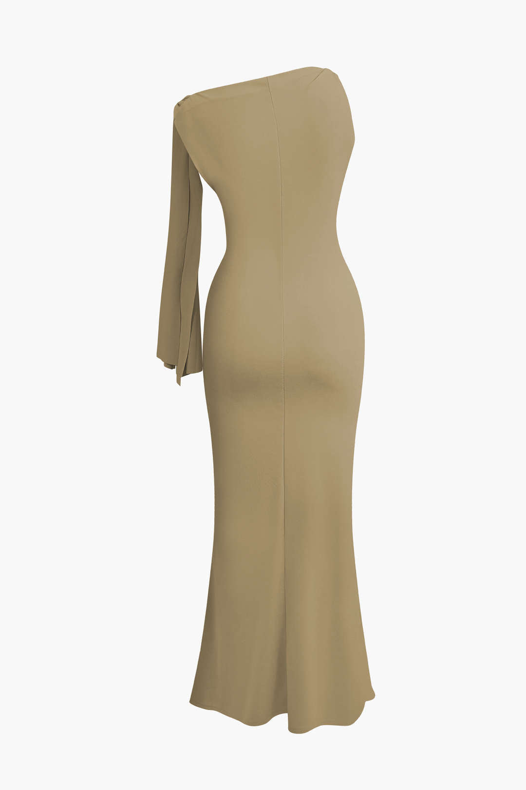 Robe longue sirène asymétrique à nœud torsadé