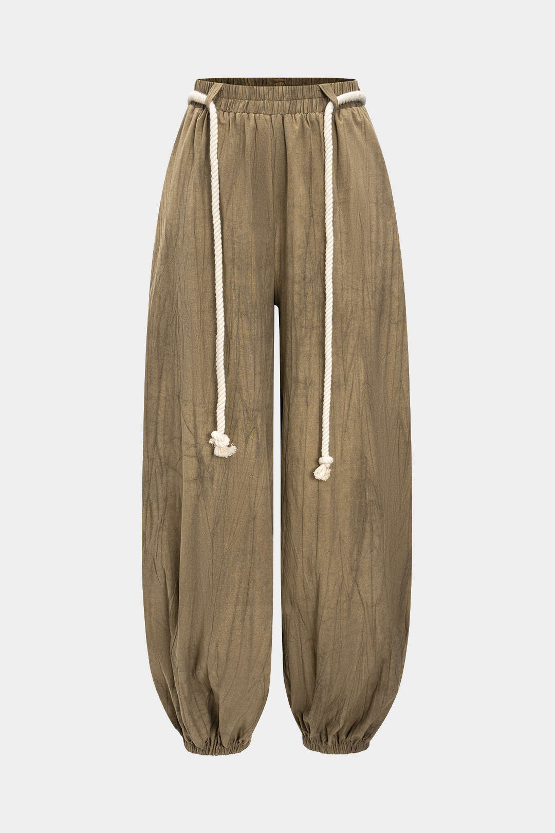 High Waist Drawstring Trousers