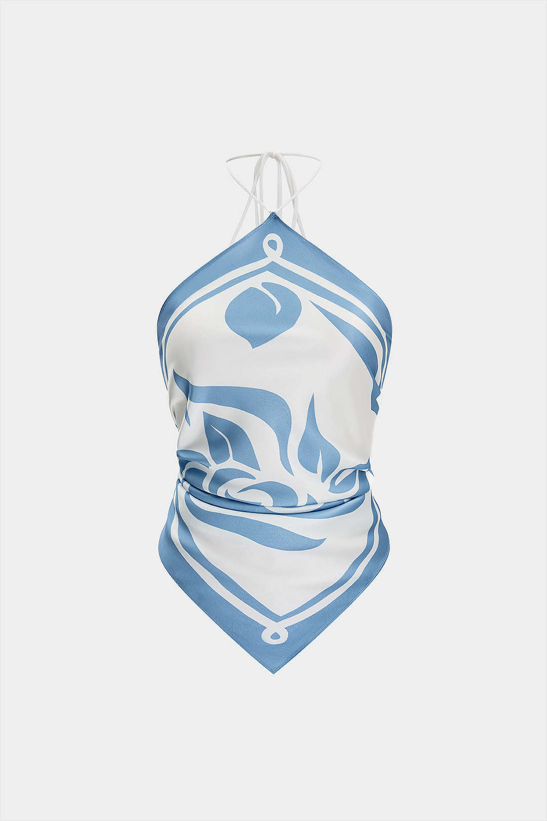 Satin-Neckholder-Top zum Binden
