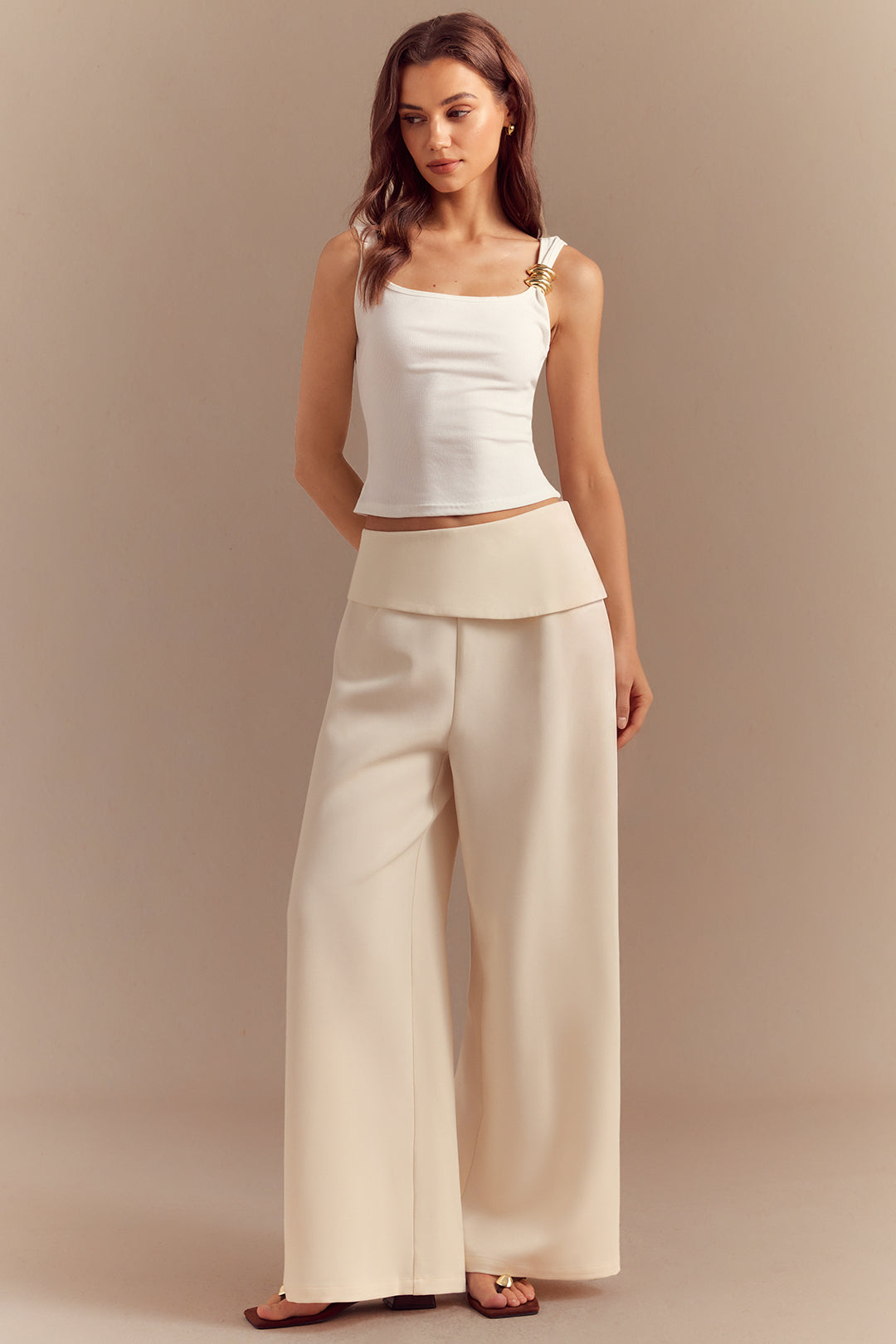 Metallic-U-Ausschnitt-Tanktop