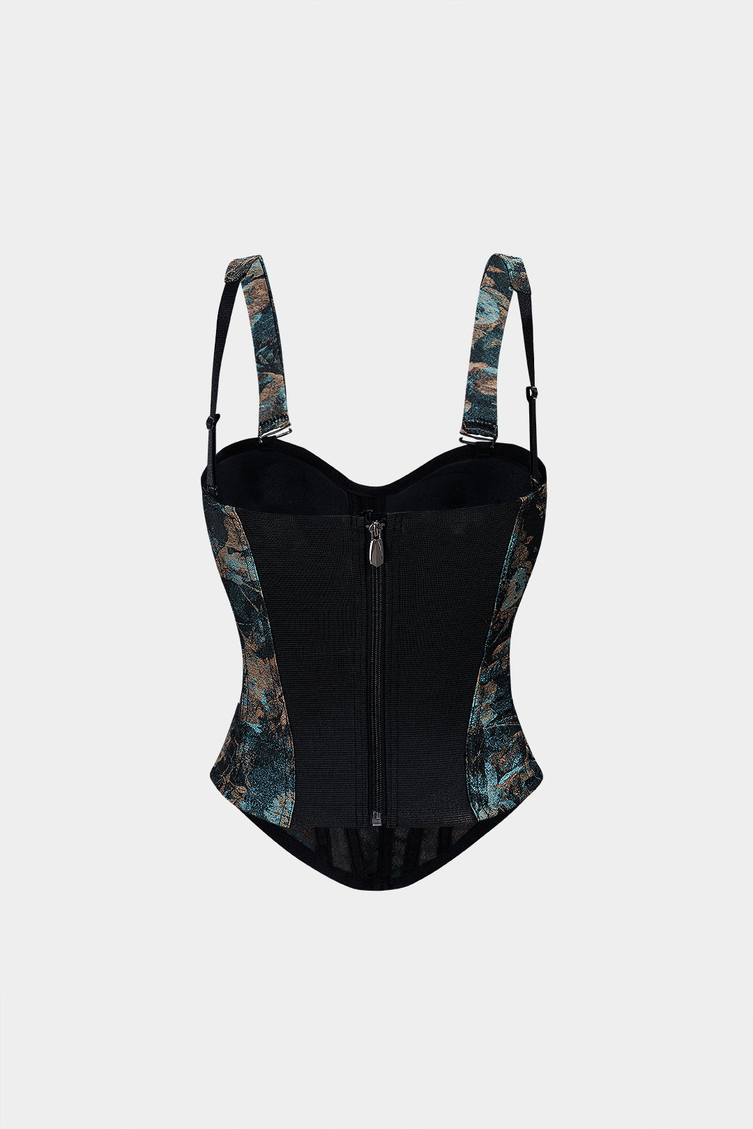 Débardeur caraco en jacquard à imprimé floral