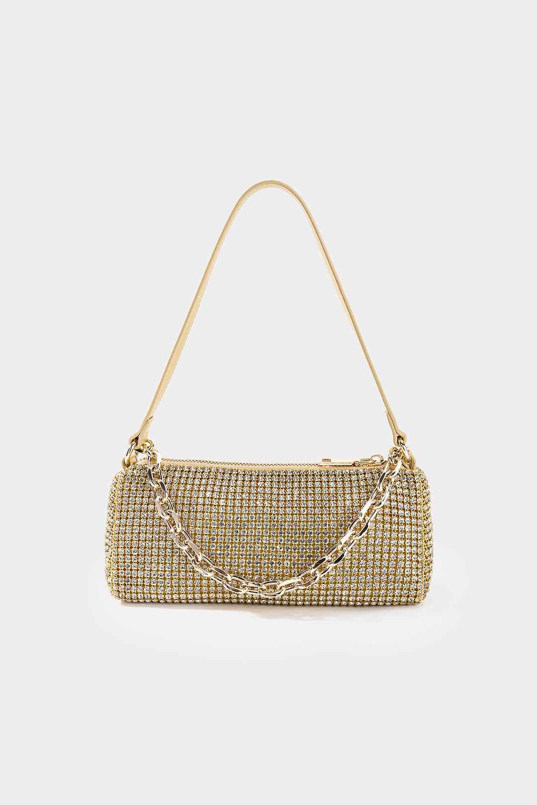 Rhinestone Chain Crossbody Tote Bag