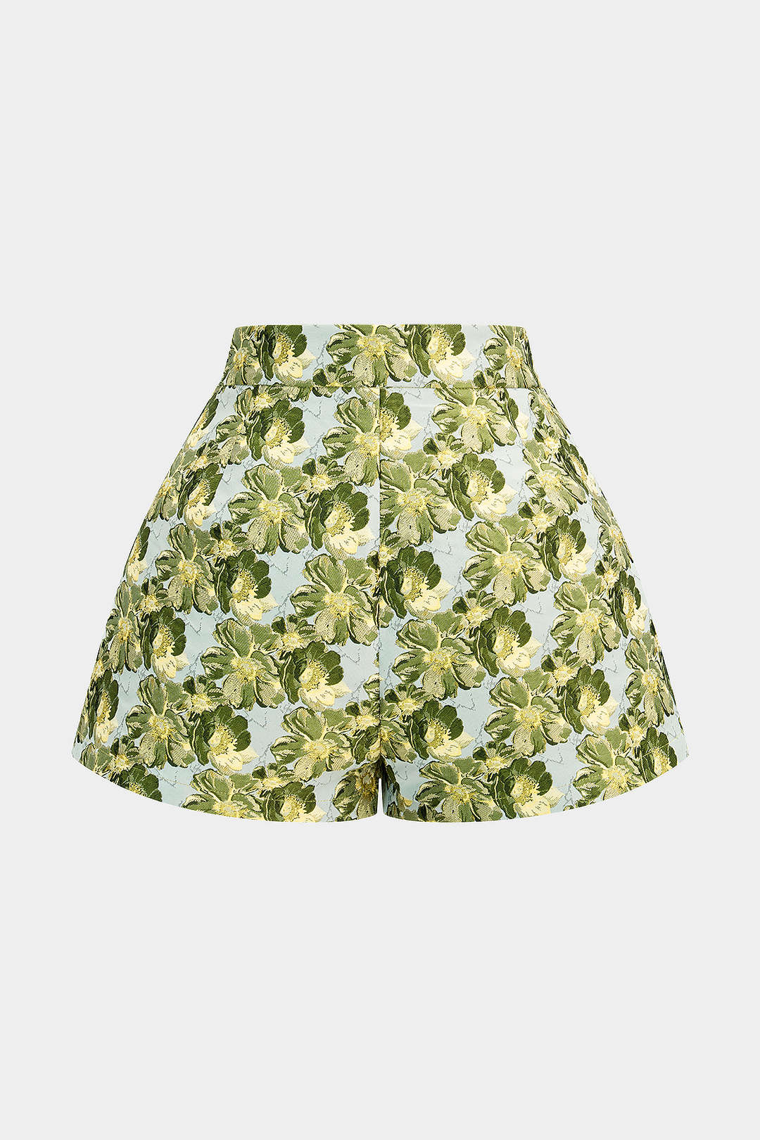 Shorts mit weitem Bein und Blumen-Jacquardmuster