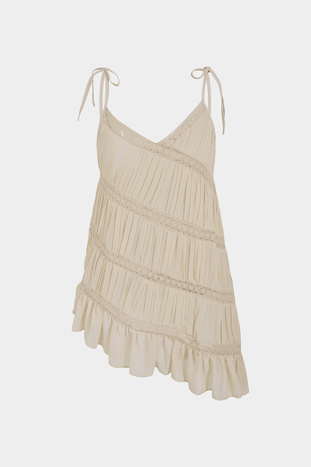 Chiffon-Trägertop mit asymmetrischem V-Ausschnitt zum Binden