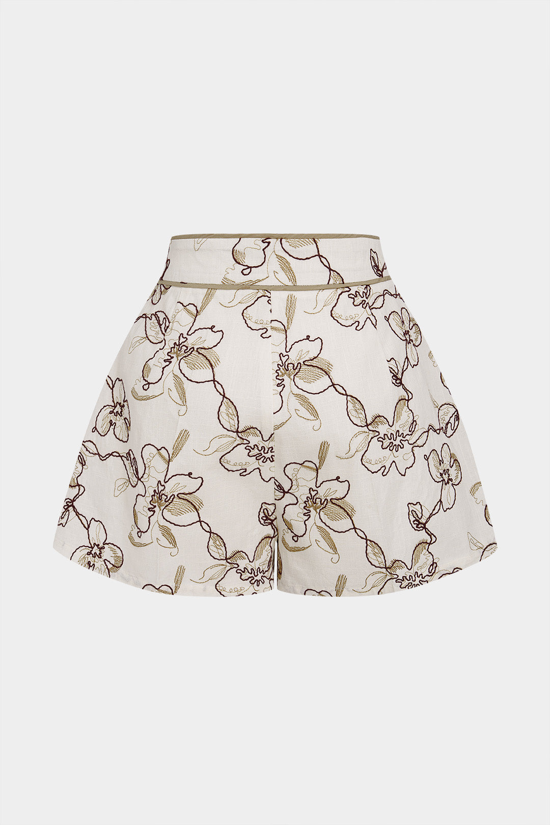 Weite Shorts mit Blumenmuster