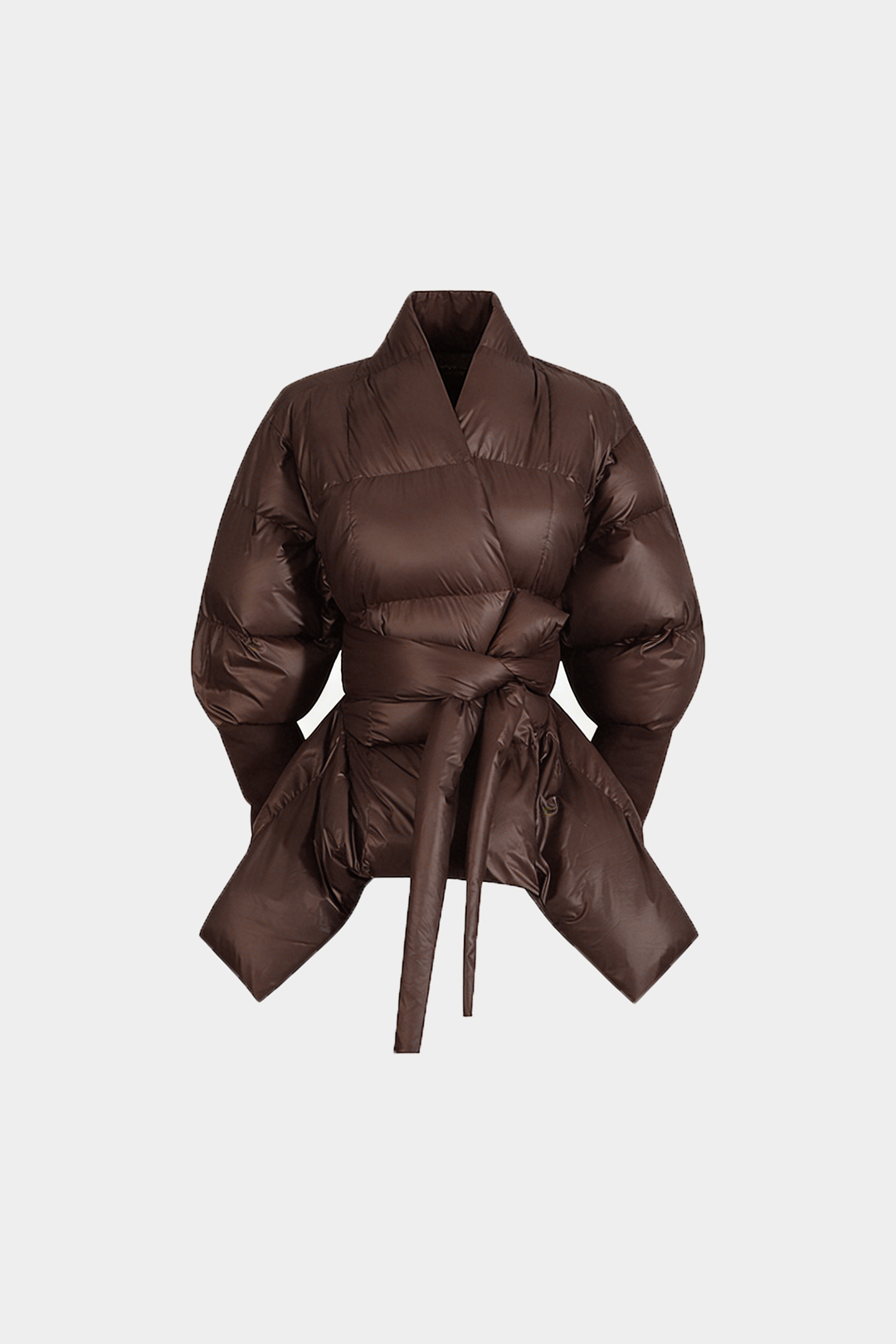Gefütterte Pufferjacke mit Gürtel