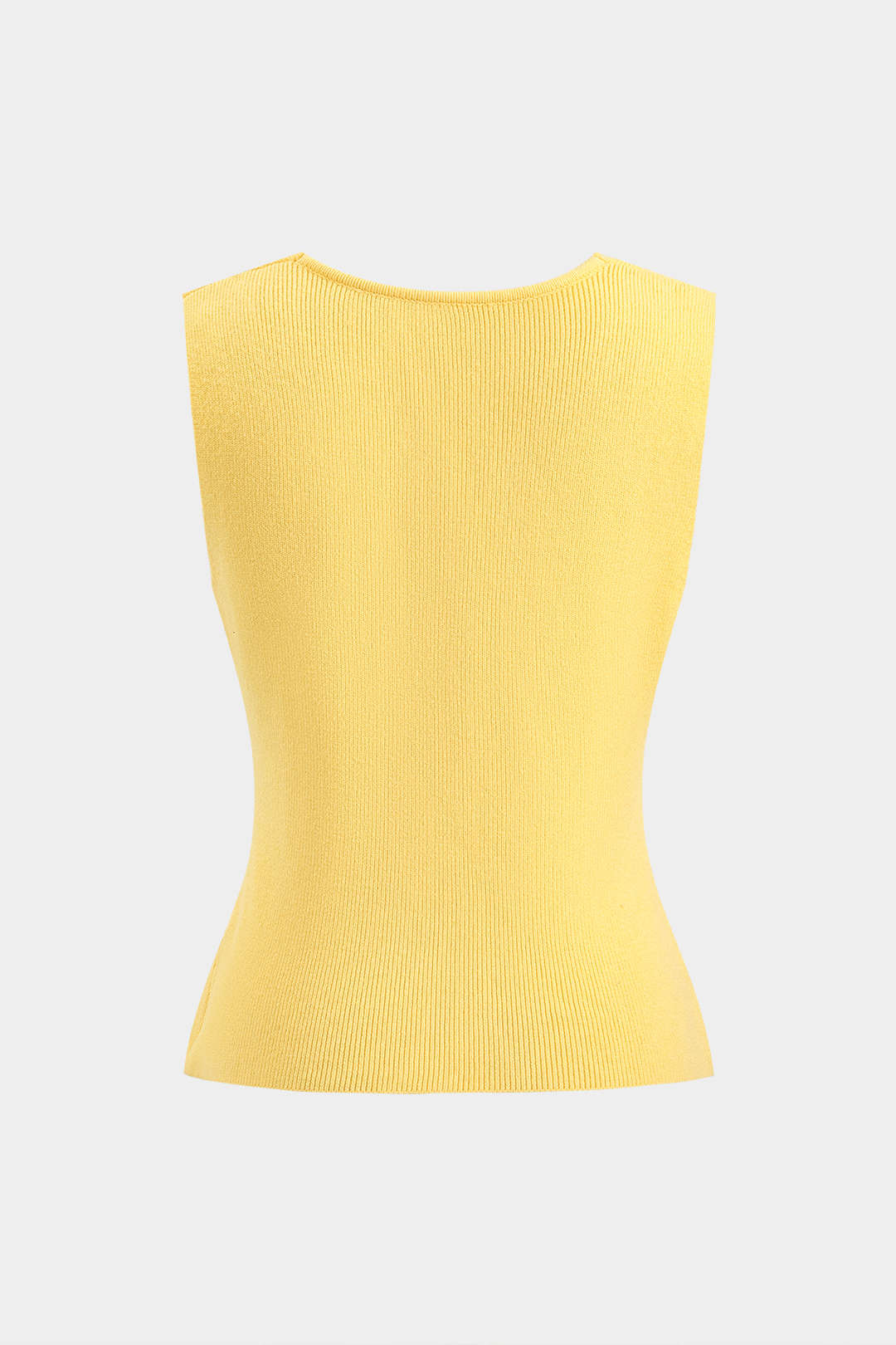 Knit Metallic Button Tank Top